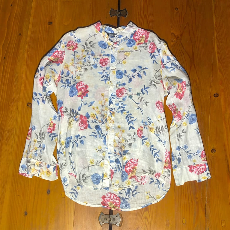 CAMICIA UOMO LINO FIORI TG XL